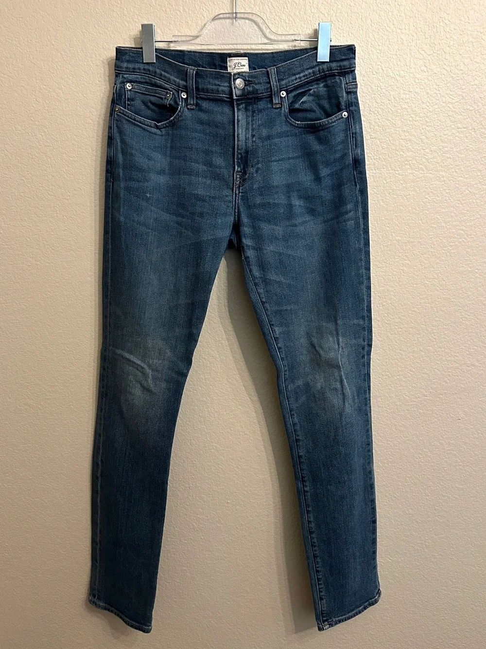 J. Crew Men's 484 Slim Dark Blue Jeans